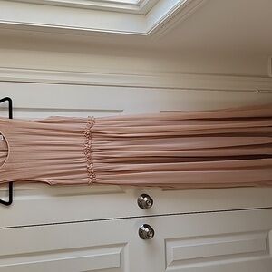 H&M Blush Pleated Maxi Dress